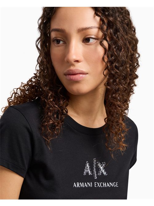 t-shirt donna nera ARMANI EXCHANGE | XW000386AF10354/UC001